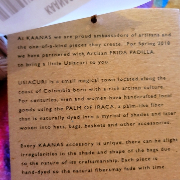 Kaanas One Of A Kind Soledad Heart-Shaped Woven Clutch, Irica Palm, Artisan, NWT - Picture 11 of 12